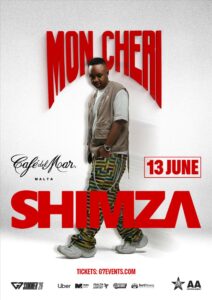 Cartel SHIMZA en Café del Mar Malta 13 junio 2026